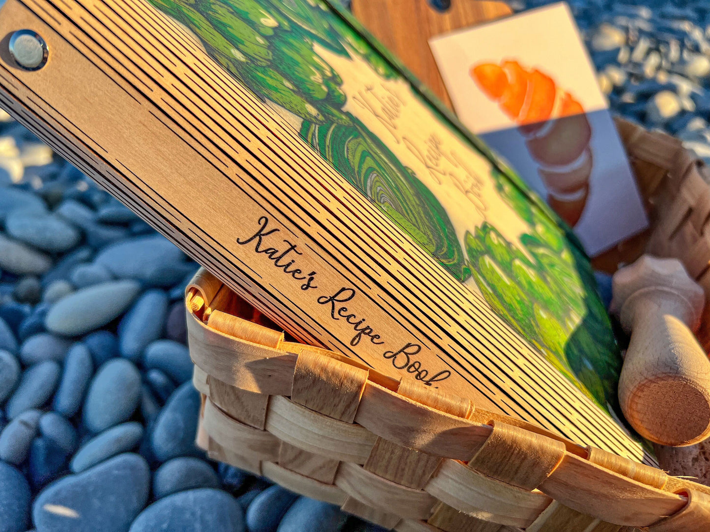 Custom Cook book, Wooden Recipe Book with Print Design, Wooden Personalized Recipe Journal, Cookbook Father Gift, Cooking Gift for Husband