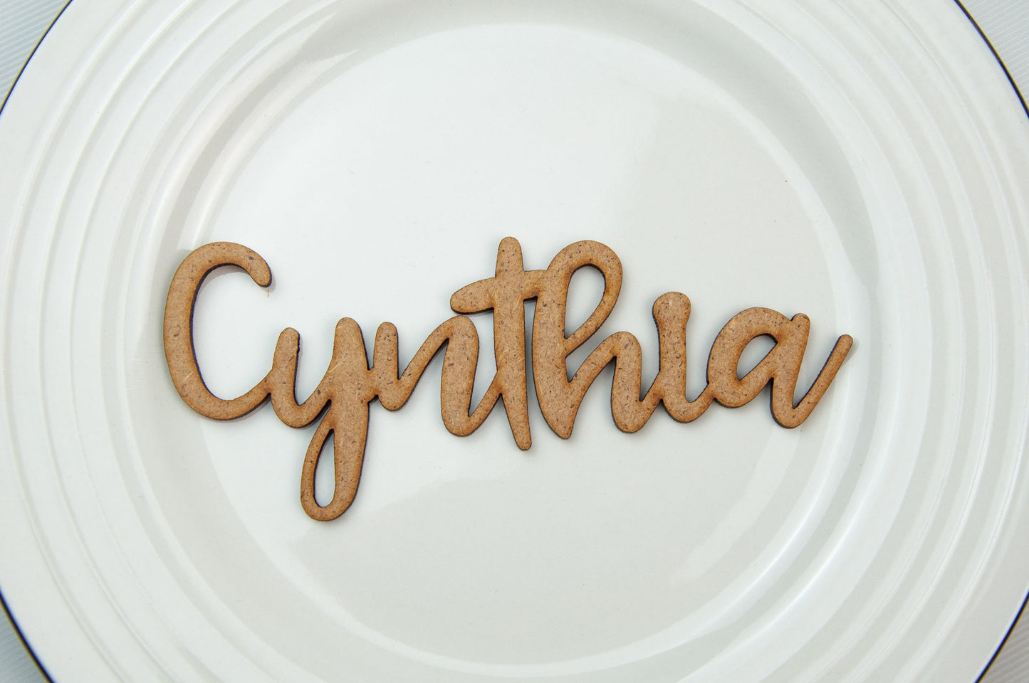 Wedding place cards Laser cut wood names Custom Laser cut Name Signs Laser cut wood signs Place setting signs