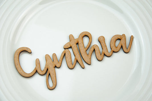 Laser cut wood names Custom Laser cut Name Signs Wedding place cards Laser cut wood signs Place setting signs