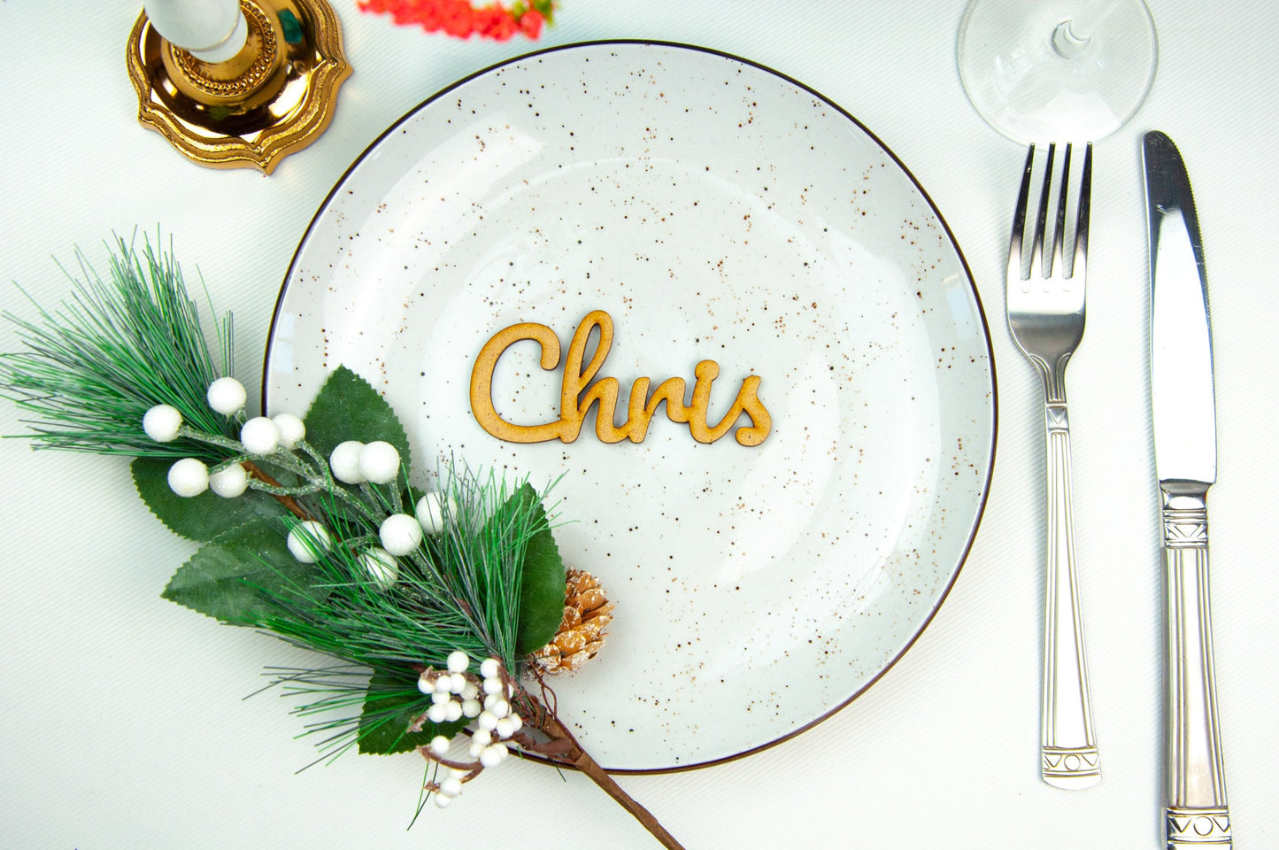 Personalized place cards, Wedding Guest names