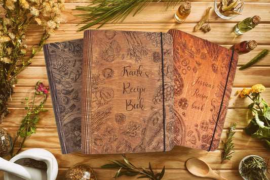 Custom Recipe Book, Wooden Cookbook