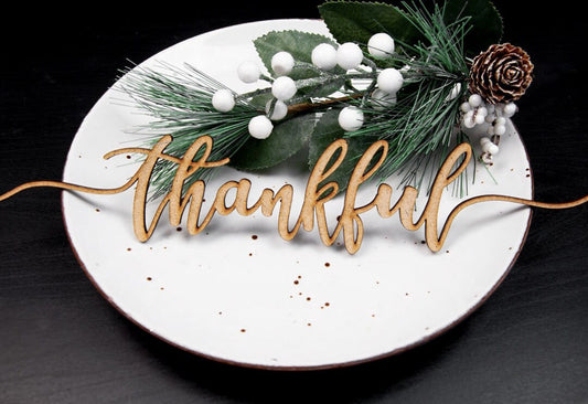 Thankful place card Thanksgiving place card Thanksgiving table decor Thanksgiving Place Setting Grateful Thankful Blessed Place Cards Custom