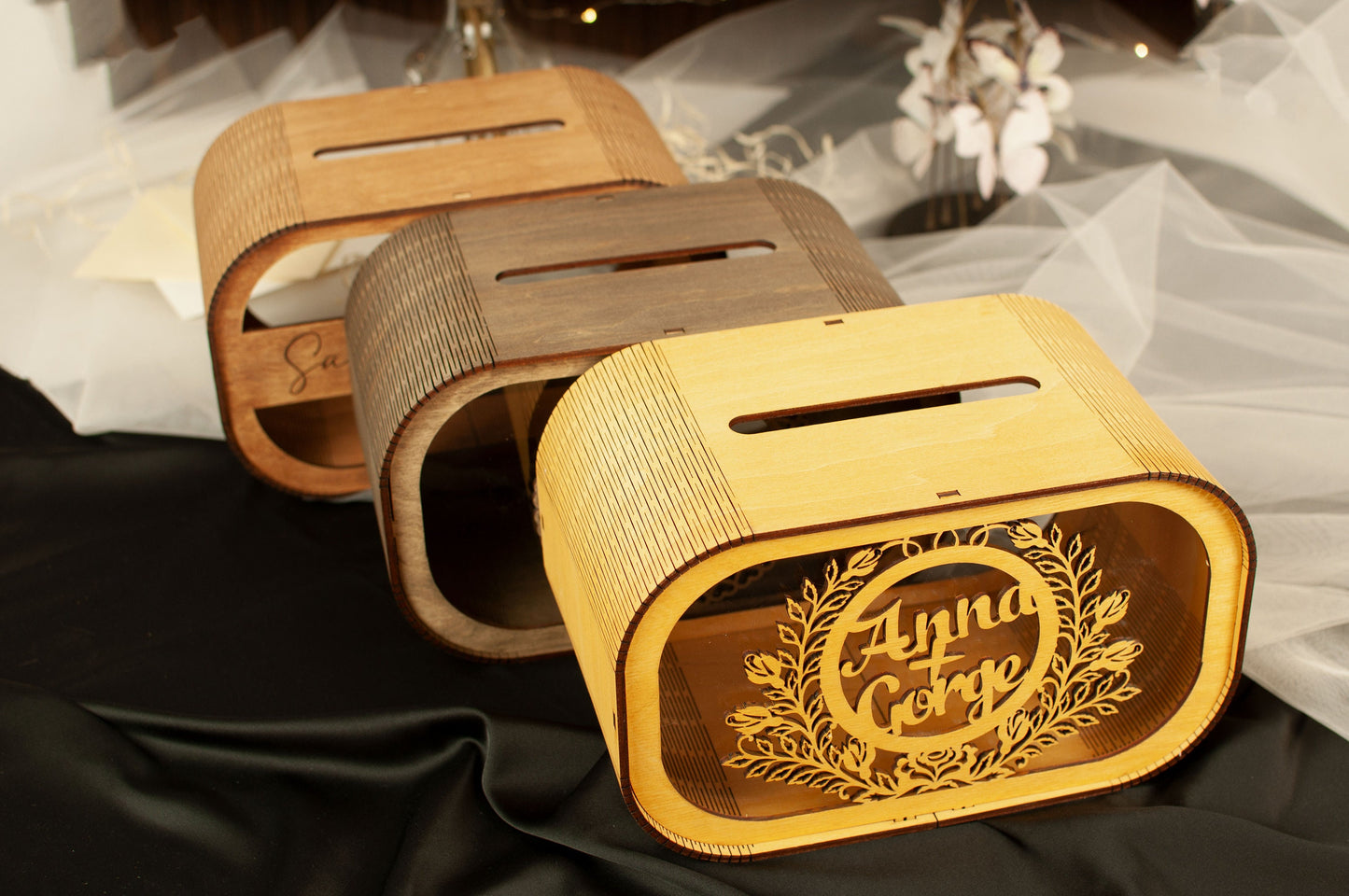 Personalized Money box, Wooden Cash box