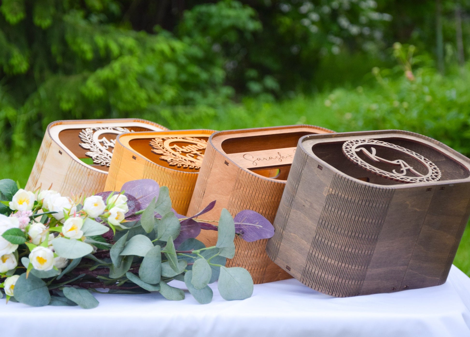 Wedding Keepsake Box, Wooden decor, Memory box