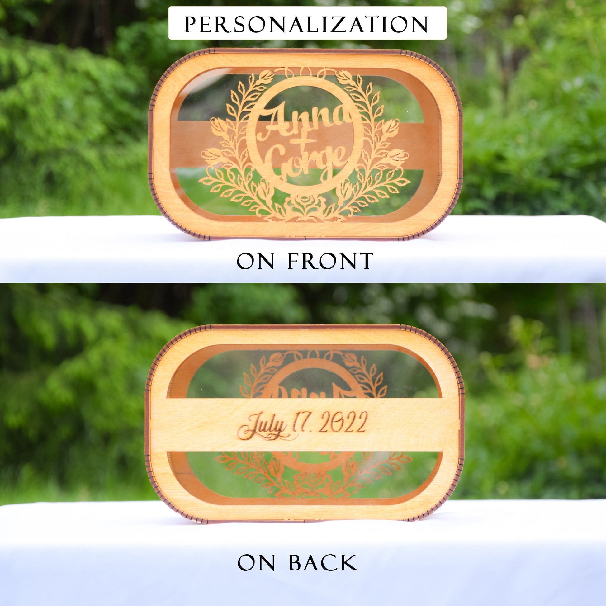 Personalized Money box, Wooden Cash box