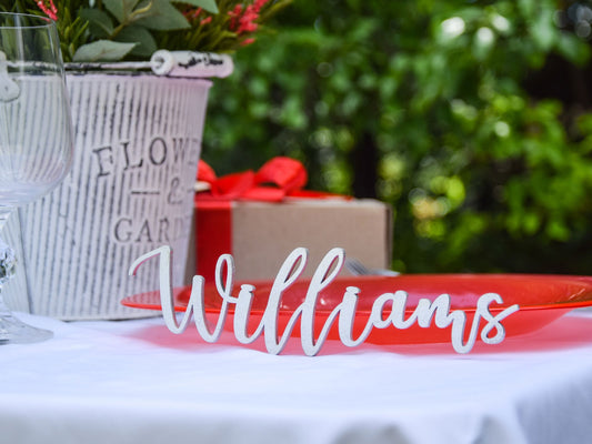 Personalized wedding place table cards, Wedding place card, Laser Cut Names Place Setting Wedding Name Cards Place Names Table Decor