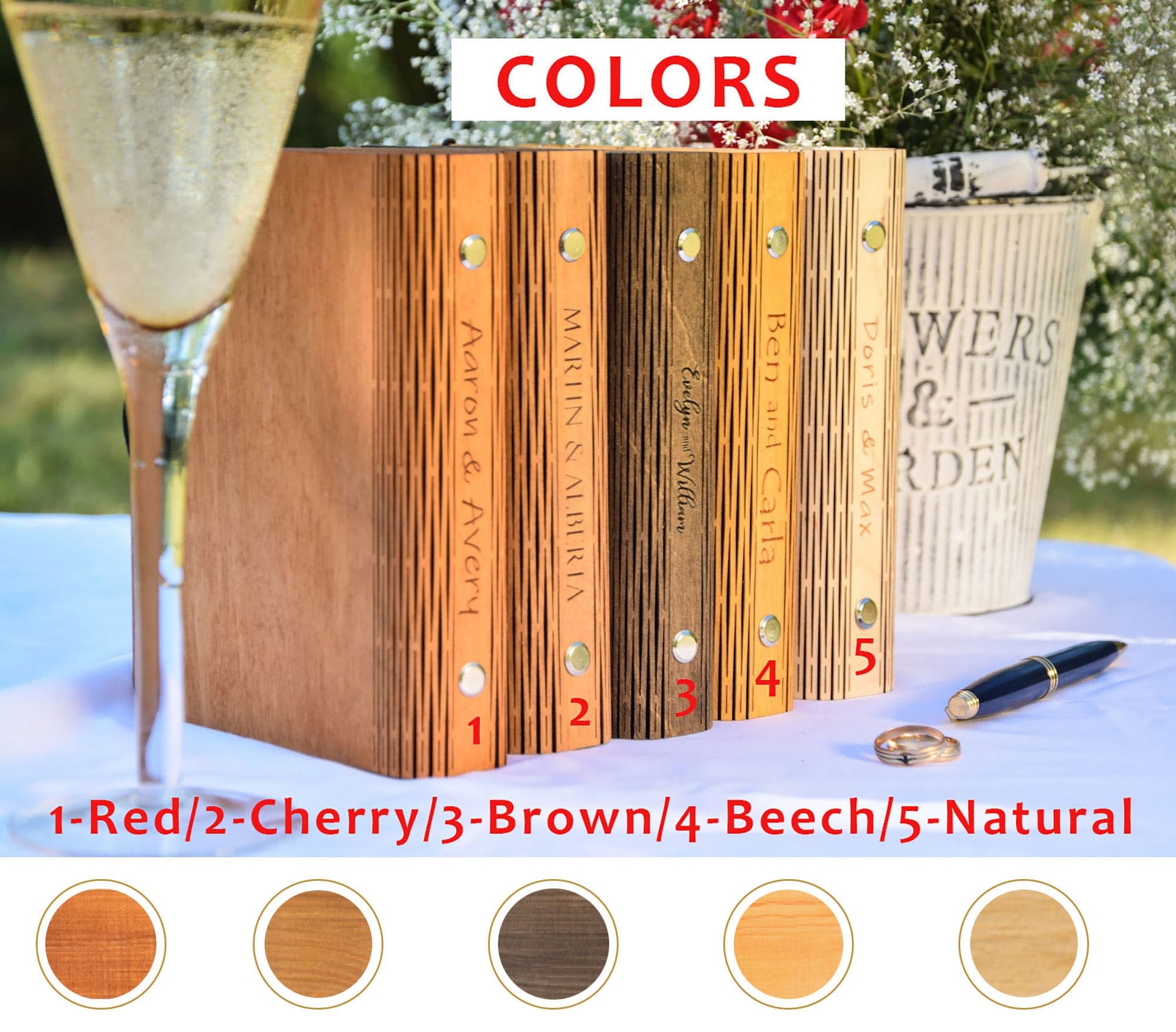 Personalized wedding guestbook, Wedding décor