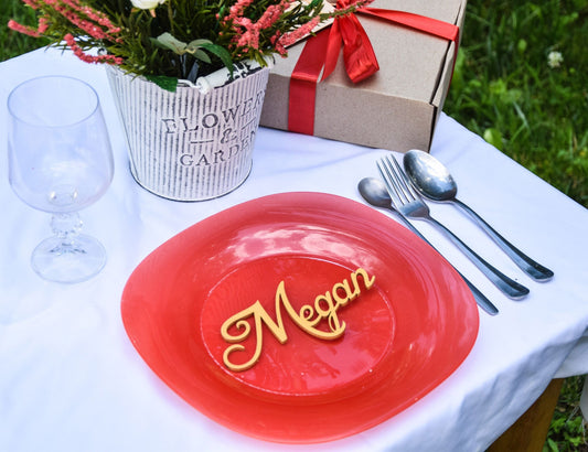 Laser cut wood names Custom Laser cut Name Signs Wedding place cards Laser cut wood signs Place setting signs