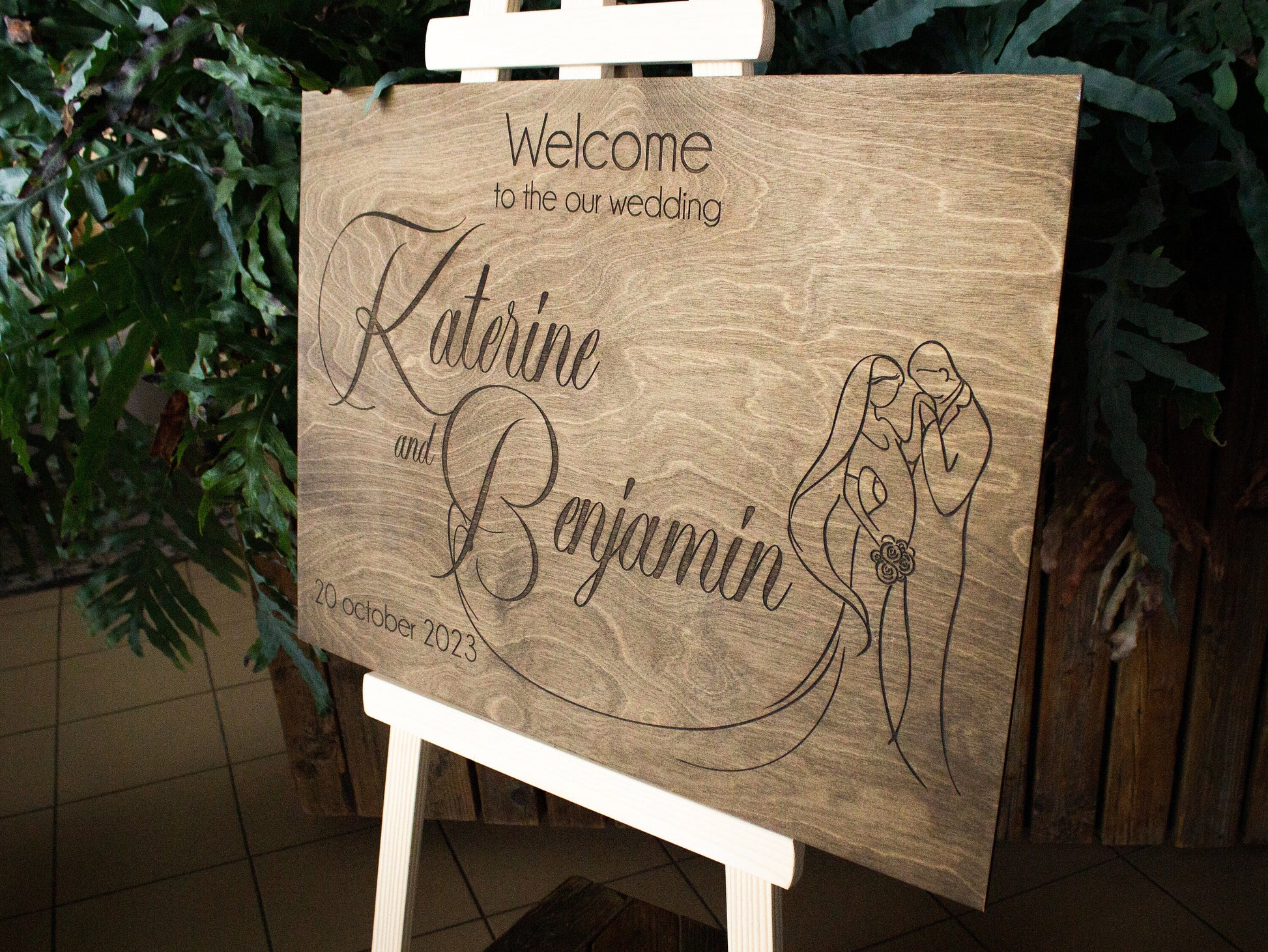 Wooden Wedding Welcome Sign, Wedding Reception Signage, Custom Welcome Board, Wedding Decorations, Personalized Wooden Wedding Welcome Sign