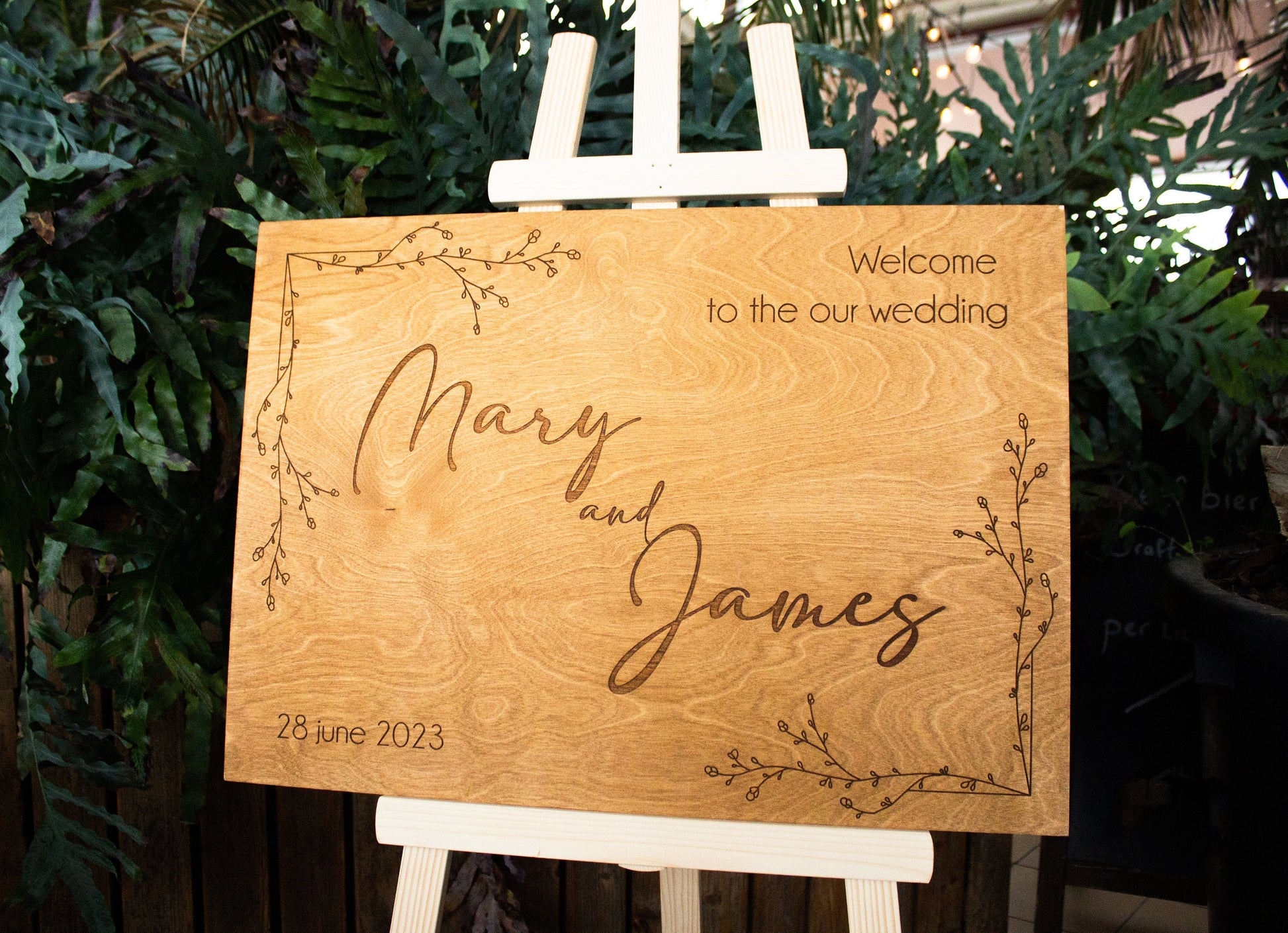 Wooden Wedding Welcome Sign, Wedding Reception Signage, Custom Welcome Board, Wedding Decorations, Personalized Wooden Wedding Welcome Sign