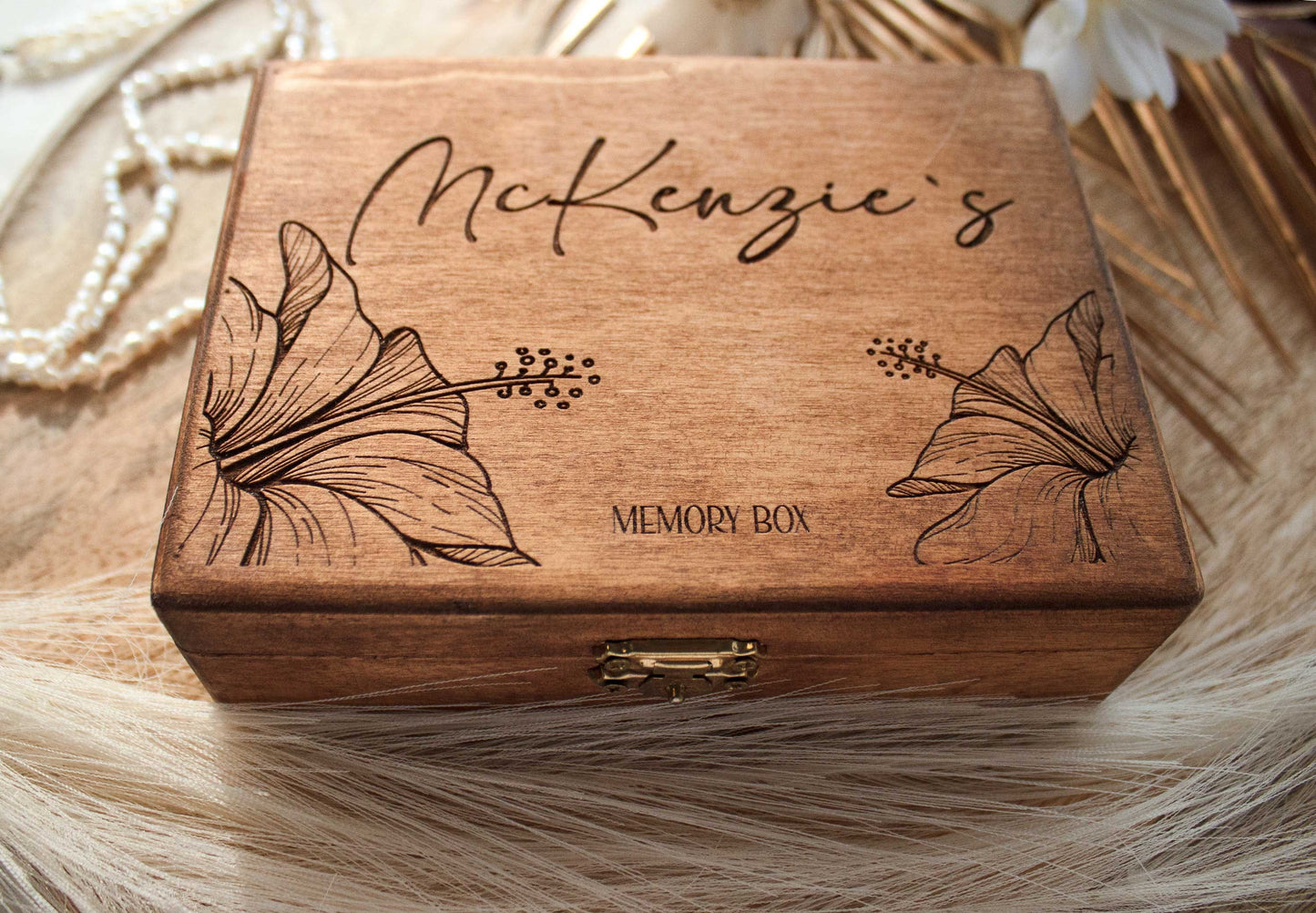 Personalized wooden box, Keepsake box, Anniversary Gift, Wedding Memory Box, Engraved Gift Box, Gift for Couple, Bride, Wood Memory gift box