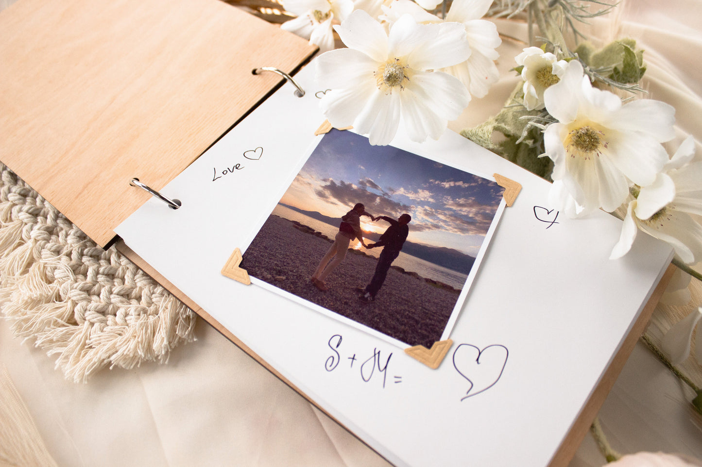 Personalized Photo Album, Wedding Album, Photo Album, Wooden book, Wedding Polaroid Guest Book, Instax Mini Album, Wedding Decor Memory book