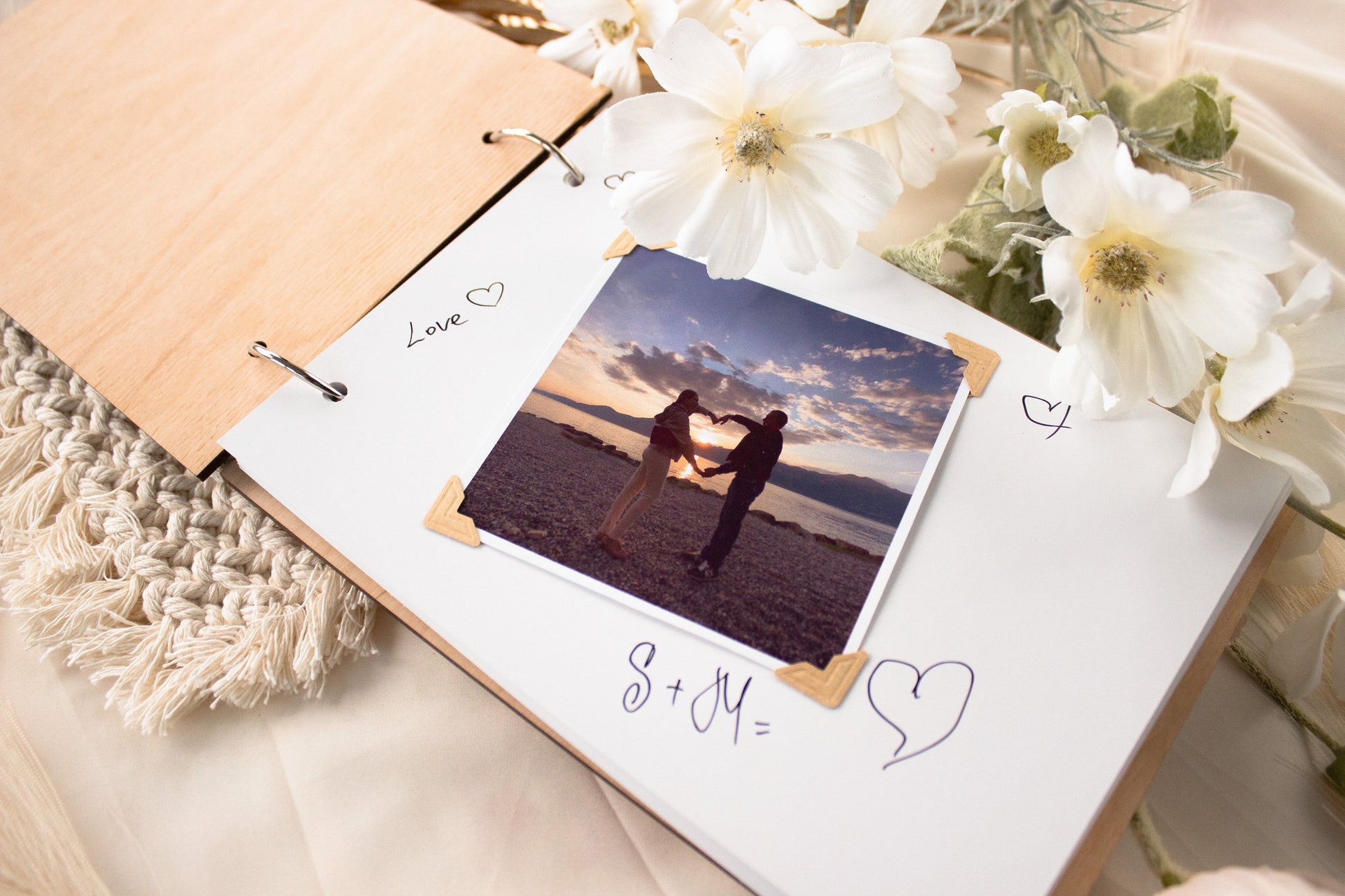 Personalized Photo Album, Wedding Album, Photo Album, Wooden book, Wedding Polaroid Guest Book, Instax Mini Album, Wedding Decor Memory book