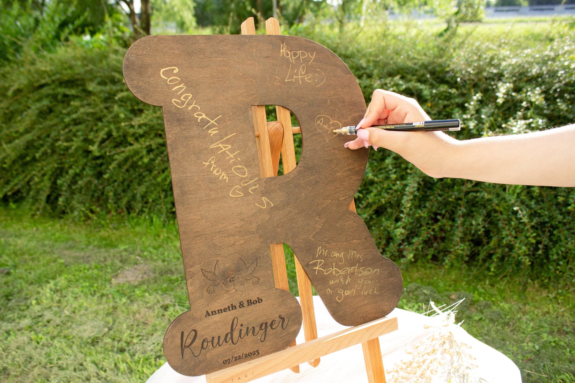 Alternative Wedding Guest Book, First Letters of Names, Wedding Sign, Wedding Décor, Rustic Wedding, Wood Letter Wedding Guestbook