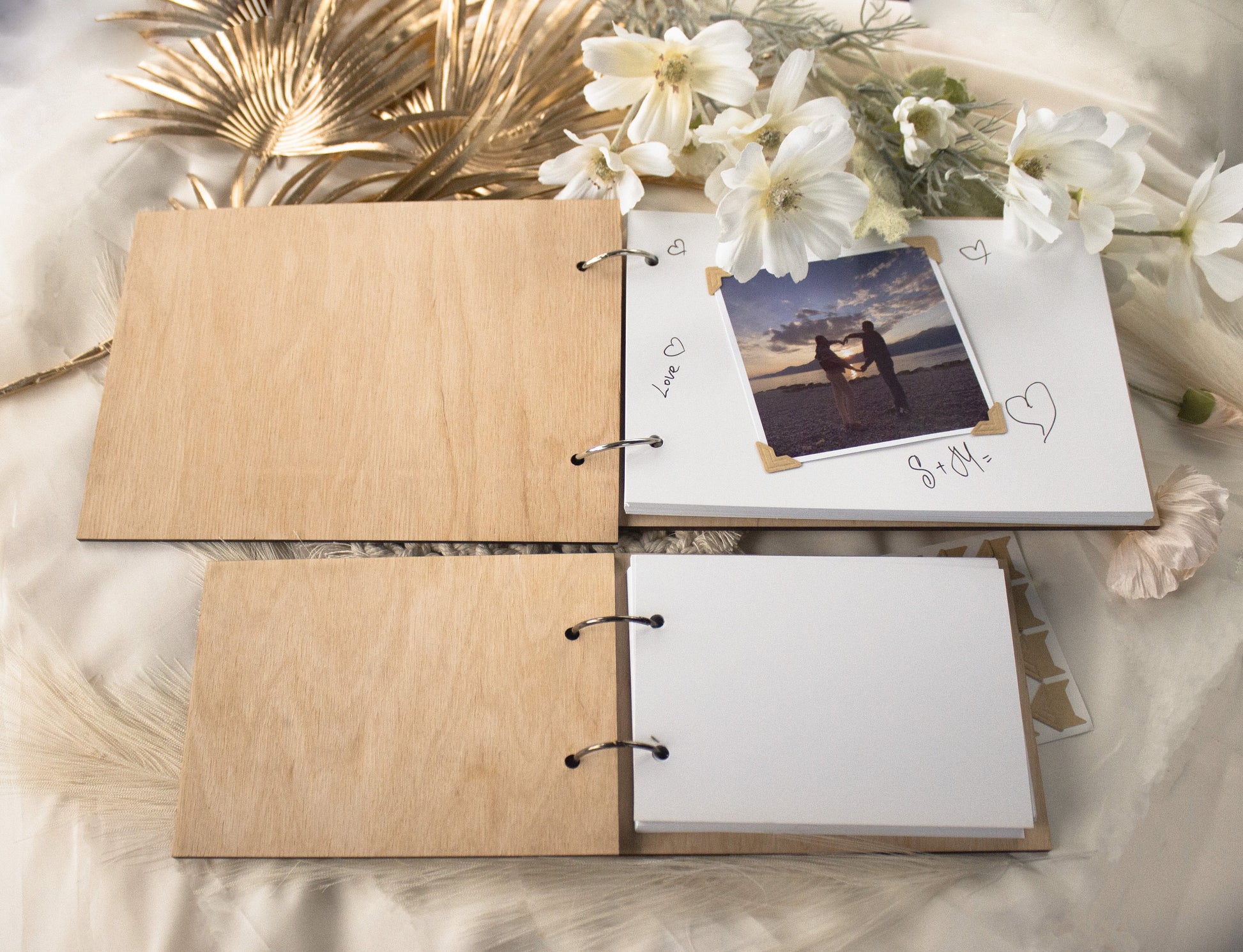 Personalized Photo Album, Wedding Album, Photo Album, Wooden book, Wedding Polaroid Guest Book, Instax Mini Album, Wedding Decor Memory book
