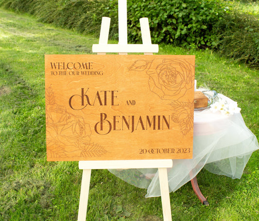 Board at Photo https://www.etsy.com/listing/1454110874/wooden-wedding-welcome-sign-wedding